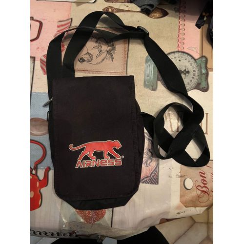 Sacoche homme toile noir Airness peu utilisé