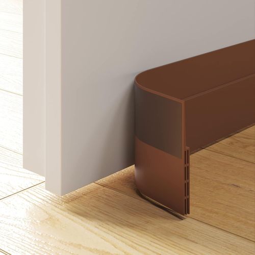 Calfeutrer Bas De Porte| Souple Silicone Isolant Phonique Thermique Blanc Bande D'étanchéité Anti Bruit Poussière Stop À L'air Froid Anti Souris Fourmi Cafard Insectes. (3¿ Marron)