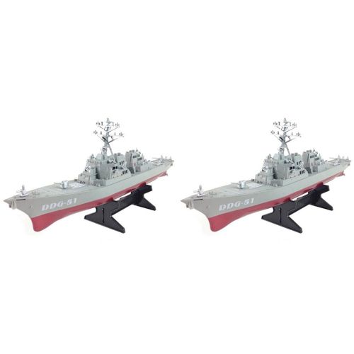 2x Destructeur De Missiles Guid¿¿S Mod¿¿Le De Bateau Statiques ?Rpr¿¿Sentoir Mod¿¿Le De Navire De Guerre Bricolage ¿¿Ducatifs Loisirs Enfants Cadeau