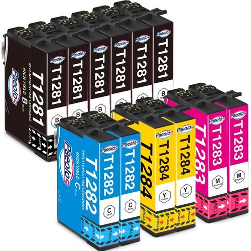 T1285 Multipack Remplacement pour Epson T1281 Noir T1282 T1283 T1284 Cartouche d'encre pour Epson Stylus SX230 SX125 S230 SX130 SX420W SX425W SX430W BX305FW SX440W SX435W SX438W SX445W SX235W