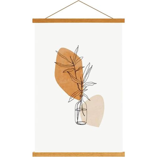 B4 Cadre Poster Magnétique 25 CM, 25x30 25x40 Cadre Photo Aimanté en Bois Naturel pour Affiche Cadre Magnétique Cadre d'affiche Cadre Suspendu Porte-affiches (25cm, Teck)