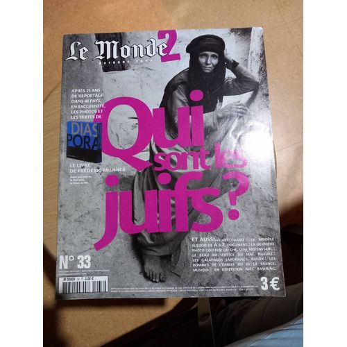 Le Monde 2  N° 33. Qui Sont Les Juifs?