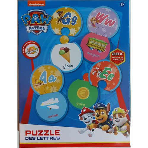 Pat Patrouille - 28 Puzzle 2 Pièces - Correspondance Lettre Mot