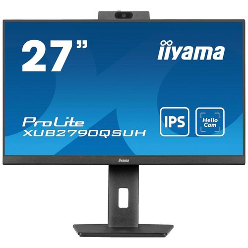 iiyama ProLite XUB2790QSUH-B1 - Écran LED - 27" - 2560 x 1440 QHD @ 100 Hz - IPS - 250 cd/m² - 1300:1 - 0.4 ms - HDMI, DisplayPort, USB-C - haut-parleurs - noir mat
