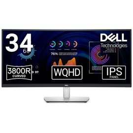 Dell P3424WE - Écran LED - incurvé - 34" (34.14" visualisable) - 3440 x 1440 WQHD @ 60 Hz - IPS - 300 cd/m² - 1000:1 - 5 ms - HDMI, DisplayPort, USB-C - avec 3 ans de garantie matérielle limitée...