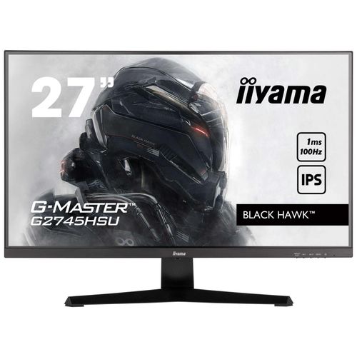 iiyama G-MASTER Black Hawk G2745HSU-B2 - Écran LED - 27" - 1920 x 1080 Full HD (1080p) @ 100 Hz - IPS - 300 cd/m² - 1300:1 - 1 ms - HDMI, DisplayPort - haut-parleurs - noir mat