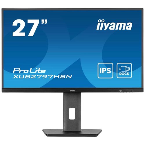 iiyama ProLite XUB2797HSN-B2 - Écran LED - 27" - 1920 x 1080 Full HD (1080p) @ 100 Hz - IPS - 300 cd/m² - 1000:1 - 1 ms - HDMI, DisplayPort, USB-C - haut-parleurs - noir, mat