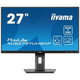 iiyama ProLite XUB2797UHSNP-B1 - Écran LED - 27" - 3840 x 2160 4K @ 60 Hz - IPS - 350 cd/m² - 1300:1 - 4 ms - HDMI, DisplayPort, USB-C - haut-parleurs - noir, mat