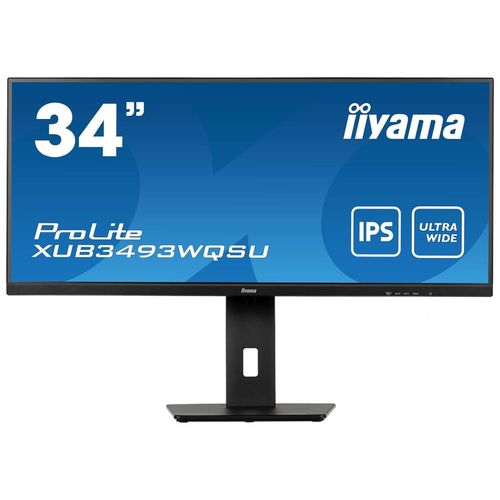 iiyama ProLite XUB3493WQSU-B5 - Écran LED - 34" - 3440 x 1440 UWQHD @ 75 Hz - ADS-IPS - 400 cd/m² - 1000:1 - 4 ms - 2xHDMI, DisplayPort - haut-parleurs - noir mat