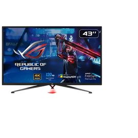 ASUS ROG Strix XG438QR - Écran LED - jeux - 43" - 3840 x 2160 4K @ 120 Hz - VA - 450 cd/m² - 4000:1 - DisplayHDR 600 - 4 ms - 3xHDMI, DisplayPort - haut-parleurs - noir