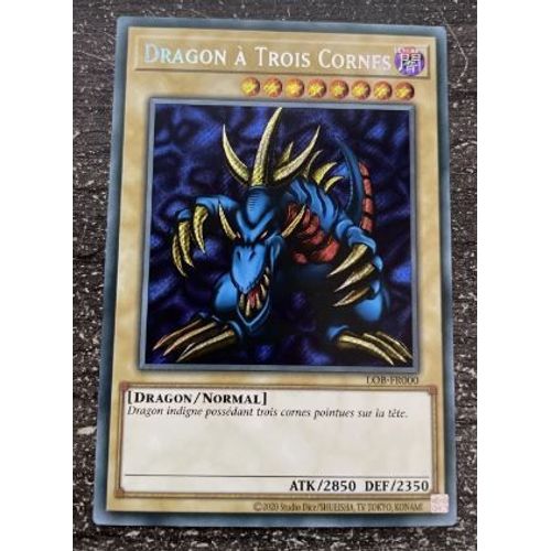 Yu Gi Oh Lob Fr000 Dragon À Trois Cornes Secret Rare