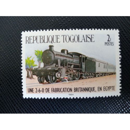 Timbre Togo Yt 1159 Locomotives Africaines - 2-6-0, Égypte 1984 (060309 )*