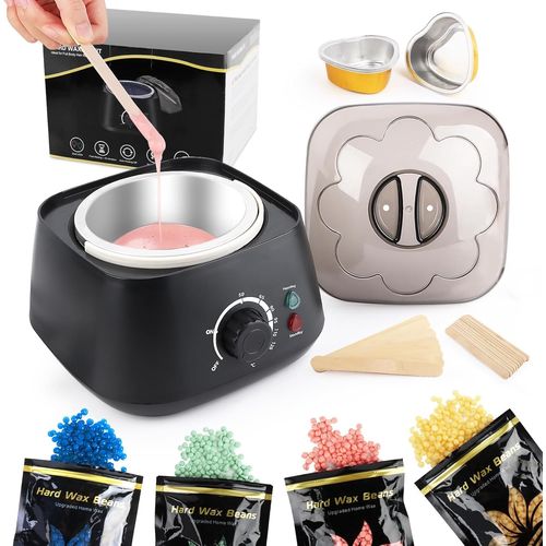 Chauffe Cire 500ml Chauffe Cire Epilation Inclure 400g Perles De Cire Appareil Cire Epilation Professionnelle Pour Tous Types De Cheveux, Sourcils, Soins Du Visage, Bikinis.[G80]