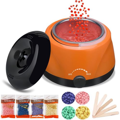 Chauffe Cire - Chauffe Cire Epilation Machine A Cire Kit Epilation Cire Appareil A Cire Epilation Avec 4 Sacs De Haricots De Cire 20 Applicateurs De Cire Pour Bras Jambes Aisselle Jambes Bikini.[G86]