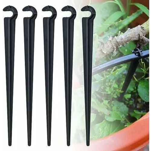 100 pieux de support d'irrigation goutte à goutte pour tuyau d'arrosage, pieux fixes au sol ¿7 mm adaptés à l'irrigation du jardin