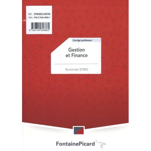 Gestion Et Finance Terminale Stmg - Corrigé Professeur