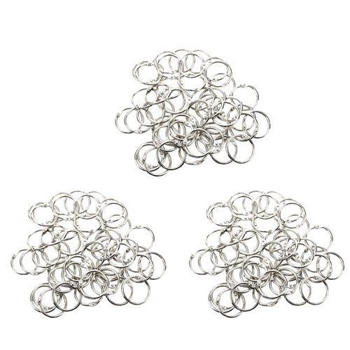 150 Pieces Agrafes Relieuse 30mm Diametre Exterieur Feuillets Anneau Porte-Cles