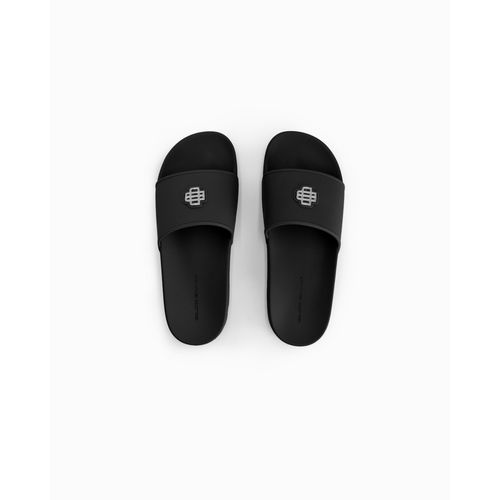 Black Bananas Monogram Plate Mules