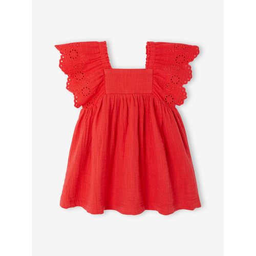 Robe En Gaze De Coton Bébé Rouge