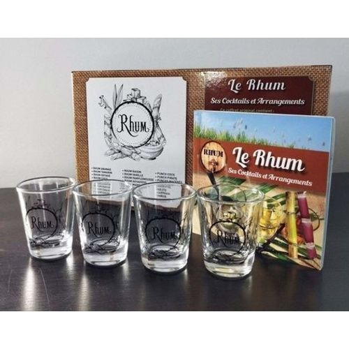 Le Rhum - Ses Cocktails Et Arrangements - Avec 4 Jolis Verres De Dégustation