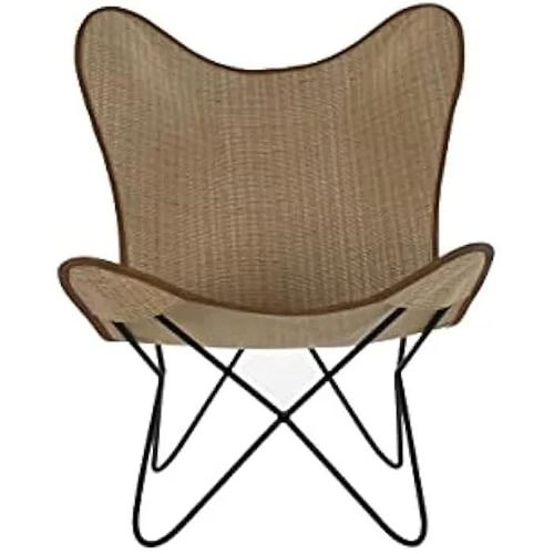 Chaise - Dkd Home Decor - Multicolore - Métal Et Rotin - 1 Place - Design Contemporain