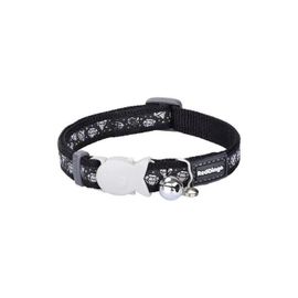 Collier Pour Chat Réglable Red Dingo - Noir Diamants - 12 Mm X 20/32 Cm