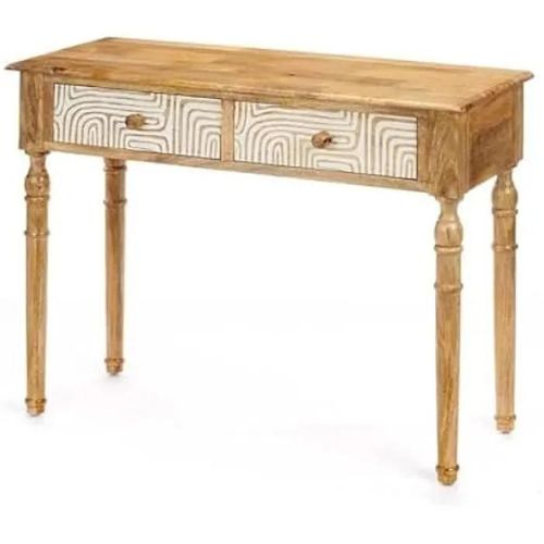 Meuble D'entrée - Gift Decor - 2 Tiroirs - Bois De Manguier - 98 X 77 X 42 Cm - Multicolore