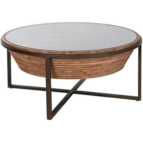 Table Basse - Home Esprit - Multicolore - 102 X 102 X 46 Cm - Design Contemporain - Salon