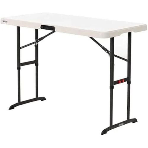 Table Pliante - Lifetime - Standard - 122 X 86 X 61 Cm - Couleur Crème - Résine Plastique