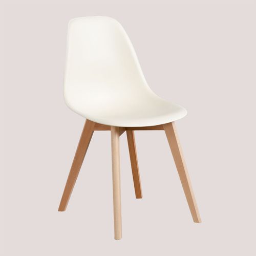 Lot De 4 Chaises De Salle À Manger Scand Nordic Beige Crème