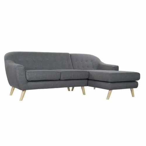 Canapé Trois Places - Dkd Home Decor - Thyann - Gris - Polyester - Bois D'hévéa