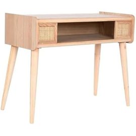 Console - Home Esprit - Multicolore - Rotin Et Bois De Paulownia - 80 X 35 X 63 Cm - Meuble D'entrée