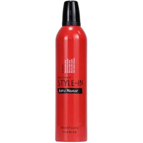 Mousse - Inebrya - Extra Forte - 400 Ml - Résistante - Protectrice - Tous Types De Cheveux 