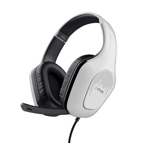 Trust Gaming GXT 415PS Zirox Casque Gaming Léger pour Playstation 5 avec Transducteurs 50 mm, Audio Jack 3.5 mm, Câble de 1,2 m, Casque PS5 Gamer Filaire Over-Ear avec Micro - Blanc