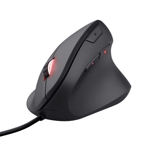 Trust GXT 144 Rexx Souris Gamer de Jeu, Verticale, Ergonomique, 10.000 DPI, 6 Boutons Programmables, RGB, Noir