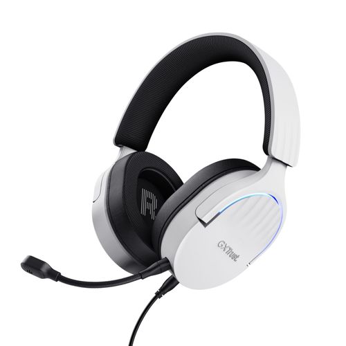 Trust Gaming Gxt 490w Fayzo Casque Gamer 7.1 Filaire Usb Avec Microphone, Son Surround, 35% Plastiques Recyclés, Rgb - Blanc