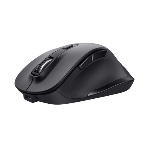 Trust Fyda Souris sans Fil Rechargeable, Conception Durable, 800-2400 DPI, 6 Boutons, 2,4 GHz, Récepteur USB, Souris Ergonomique