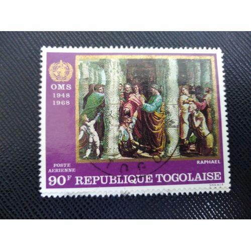 Timbre Togo Yt Pa 96 La Guérison Du Boiteux, Raphaël 1968 (070309 )
