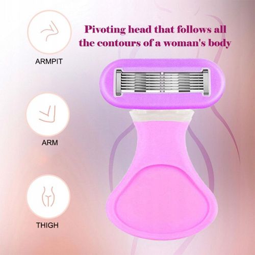 Rasoirs Compacts Pour Femmes, Rasoir Bikini Lisse Et Antidérapant, Violet