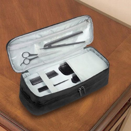 Sac de rangement pour sèche-cheveux, trousse de maquillage professionnelle, sac de voyage à double couche