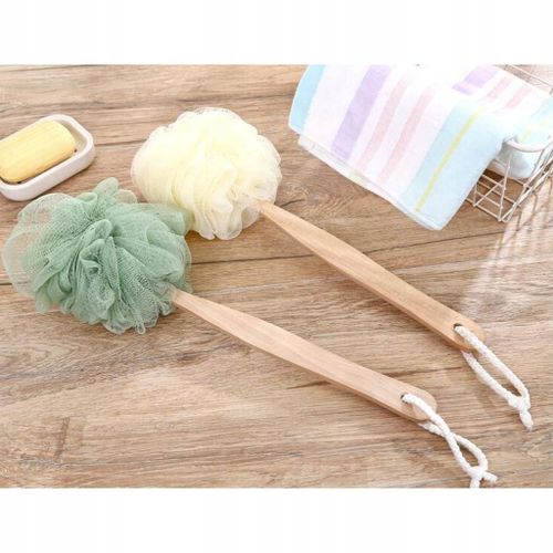 Lot De 2 Éponges De Bain À Long Manche, Exfoliantes, Pour La Douche, Le Massage Et Le Spa, Pour La Maison 