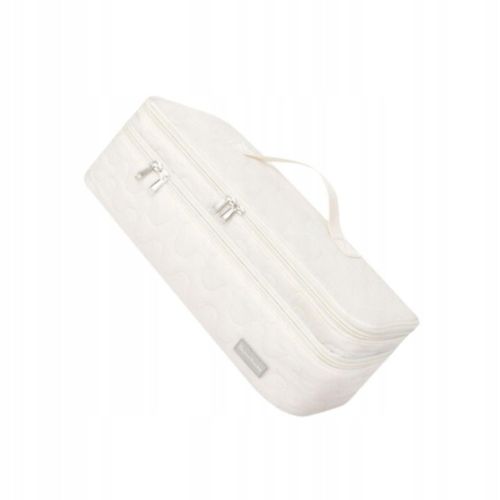 Sac de rangement pour sèche-cheveux avec poignée, résistant aux chocs, multifonctionnel, blanc