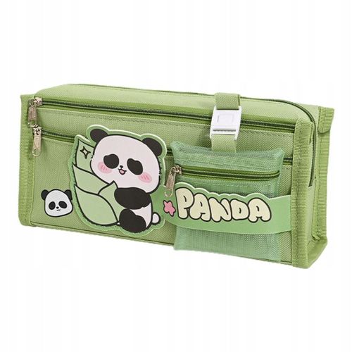 Trousse À Crayons En Toile, Organiseur De Bureau Portable, Marqueur, Panda Vert