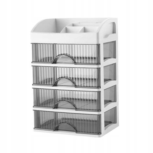 Coiffeuse Boîte De Rangement Pour Cosmétiques Organiseur De Salle De Bain 4 Tiroirs 22x17x33cm