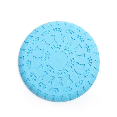 Frisbee Pour Chien - Bleu 22.8cm, Frisbee En Caoutchouc Souple Pour Chien, Jouets Interactifs À Mâcher Et À Nettoyer Les Dents Pour Chien