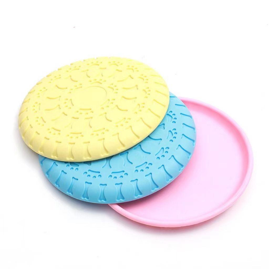 Frisbee Pour Chien - Bleu 22.8cm, Frisbee En Caoutchouc Soup... - 2