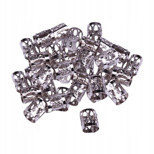 Lot De 100 Perles Pour Dreadlocks, Tresses De Cheveux En Fer Pour Bals De Fin D'année, Mode Noire