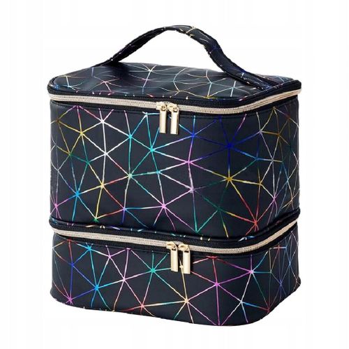 Sac De Transport Double Couche, Organiseur De Vernis À Ongles, Capacité De 30 Unités, Noir