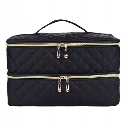 Trousse De Rangement Pour Vernis À Ongles, Double Couche, Sac De Voyage, Grande Taille, Noire 