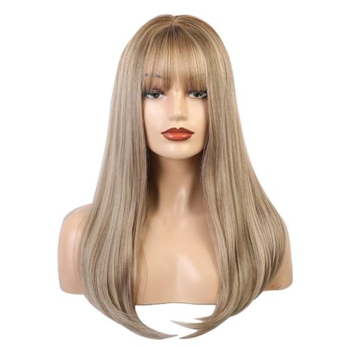 Perruques De Cosplay Blondes Claires Et Longues De 55 Cm Pour Femmes